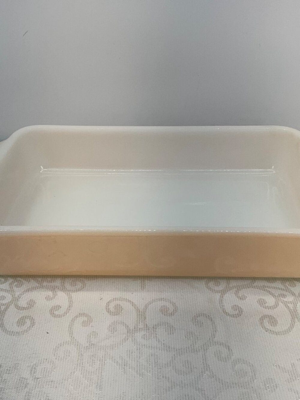 Vintage Pyrex‎ Peach Lustre Loaf Baking Dish 1.5 Qt